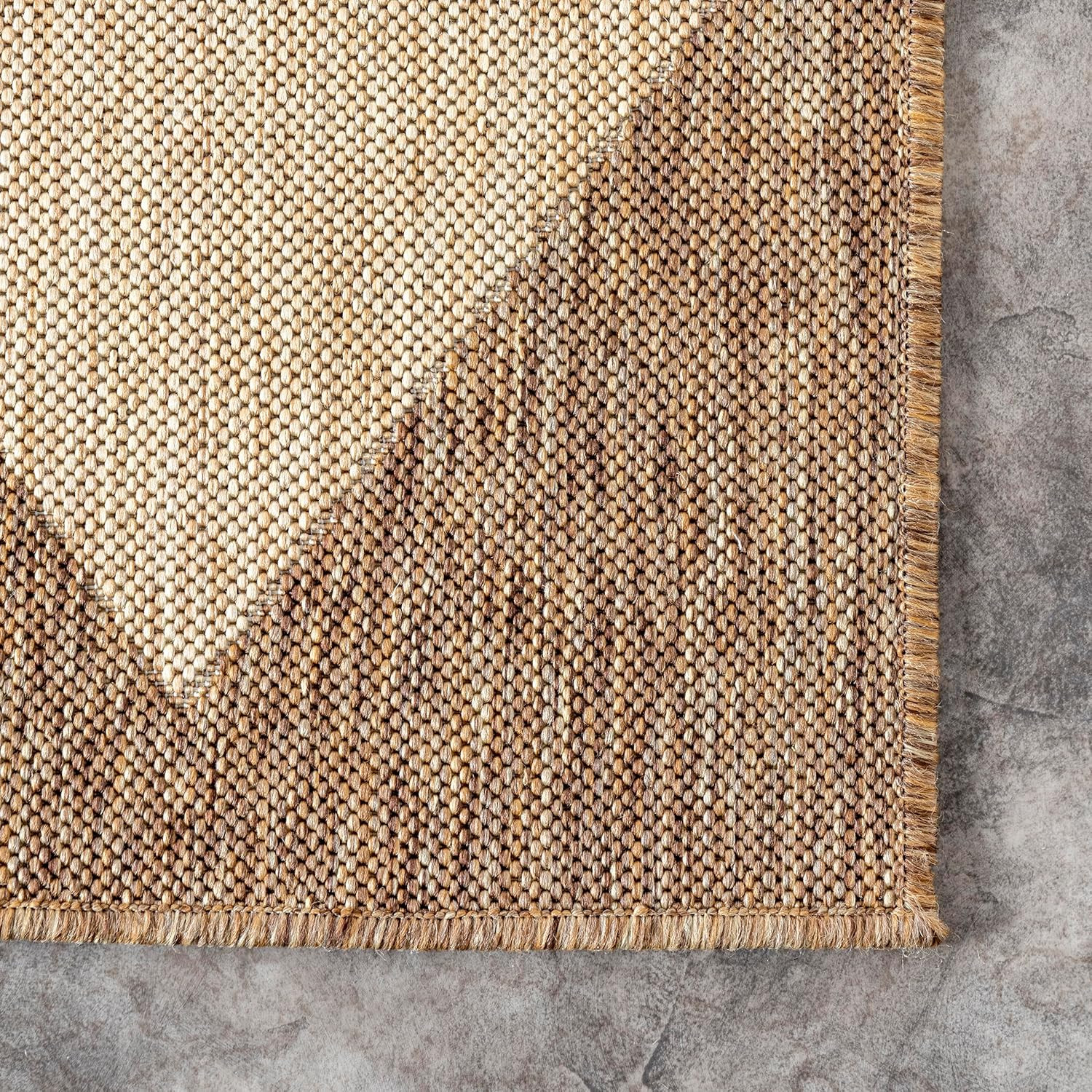 Outdoor Performance Collection Sabina Trellis Brown/Ivory, 8′ X 10′, Soft and Co