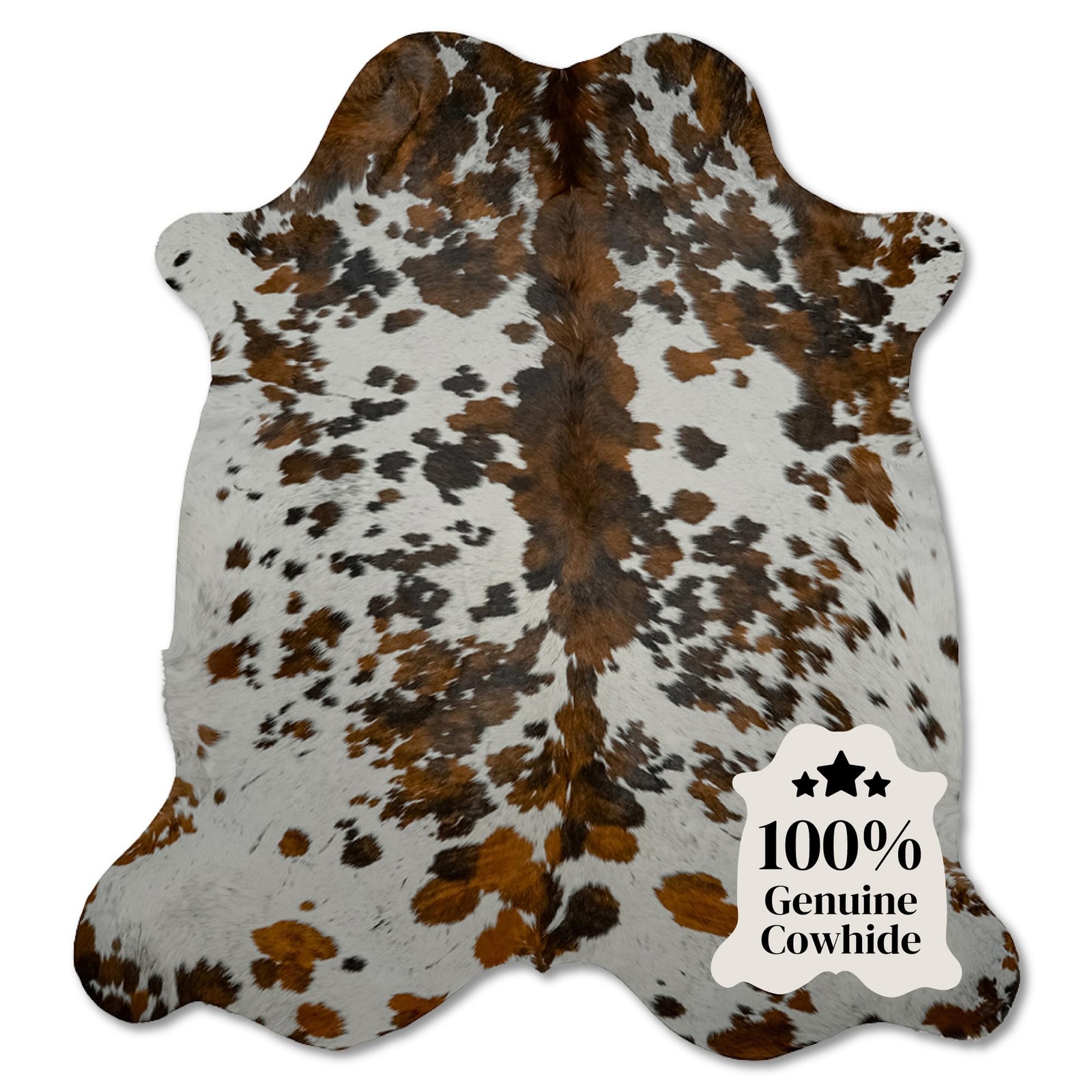 Appaloosa Cowhides Luxury Cowhide Rug 5×7 ft – 5′ x 7′, Original Tricolor