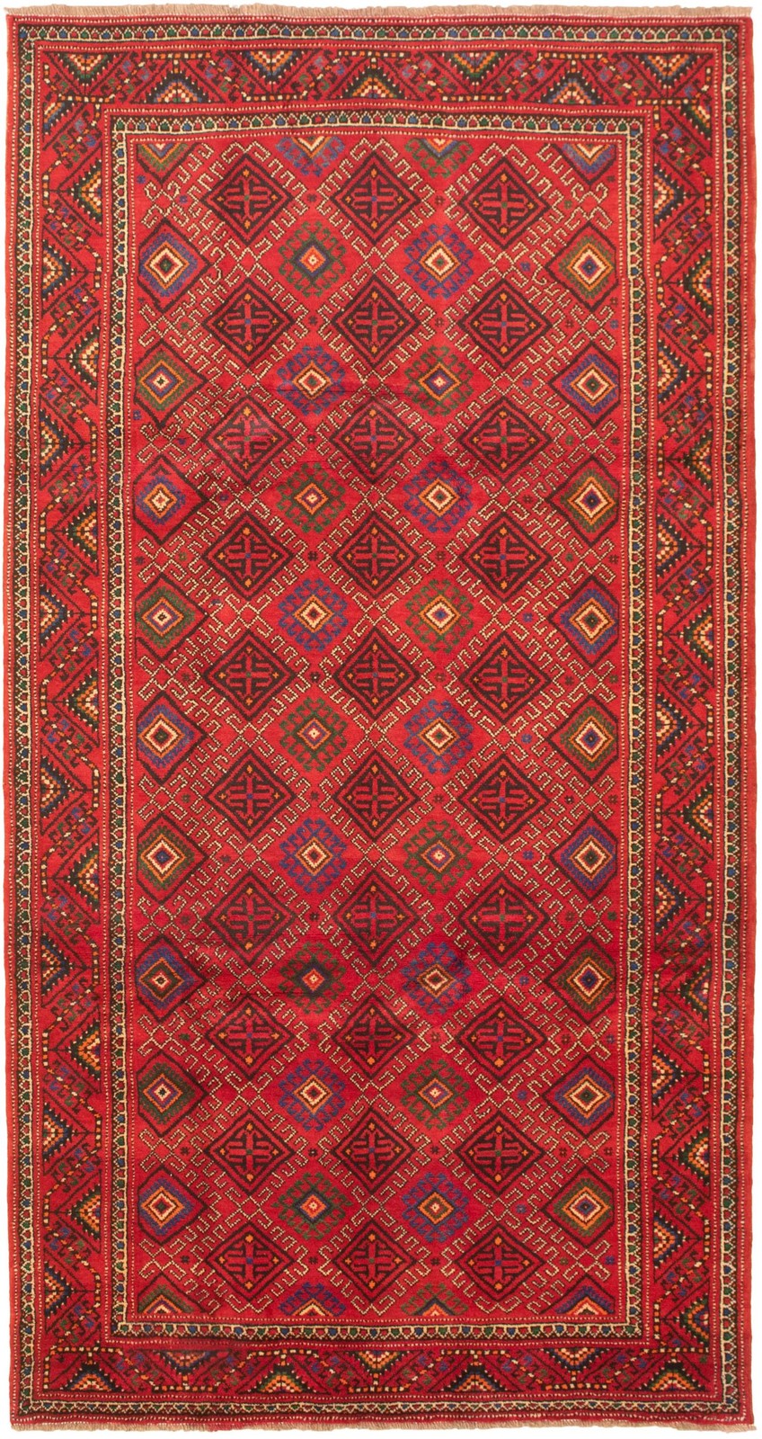 Vintage Hand-Knotted Area Rug 5’2″ x 10’1″ Traditional Oriental Wool Carpet