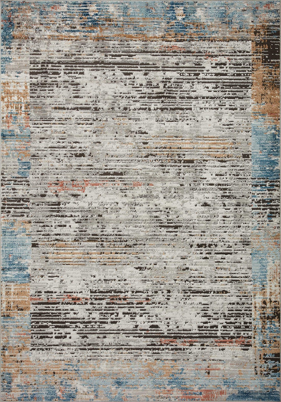 Loloi Bianca Collection Bia-07 Ash/Multi 6-7 X 9-2 Area Rug