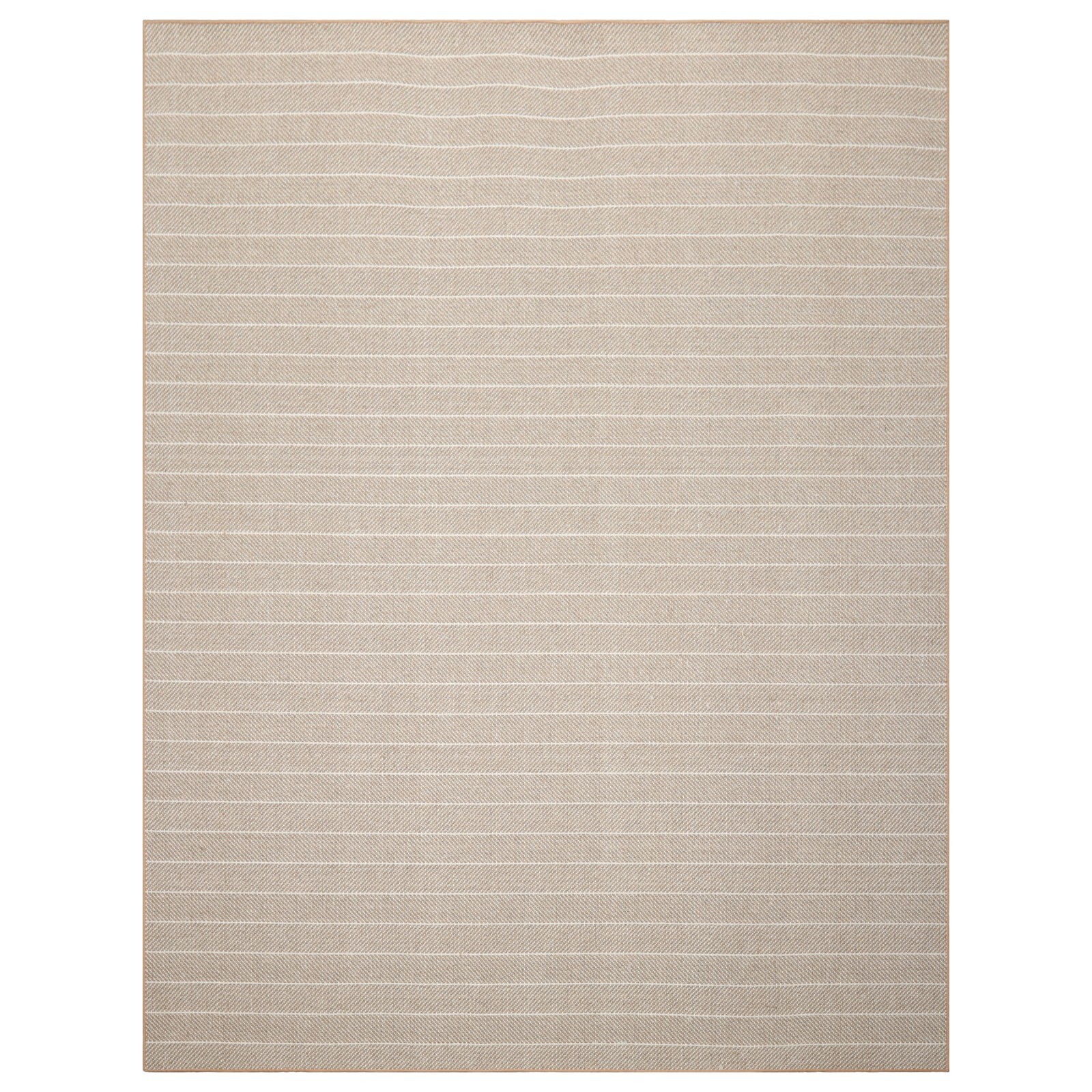 LoomBloom Multi Sizes Tan Hand Woven Flatweave Herringbone New Zealand Wool Rug