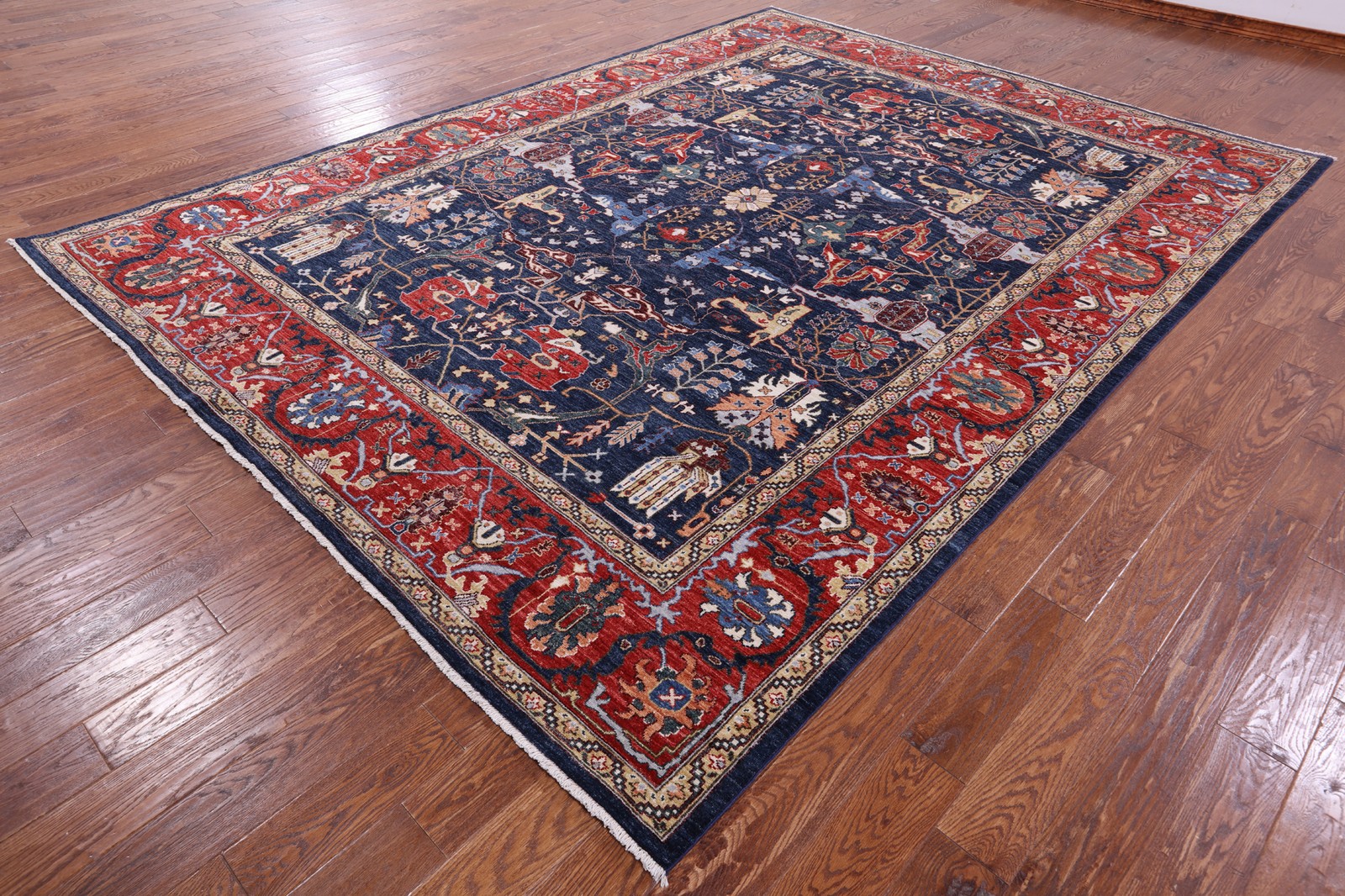 8′ 10″ X 11′ 11″ Fine Serapi Hand Knotted Rug – Q9550