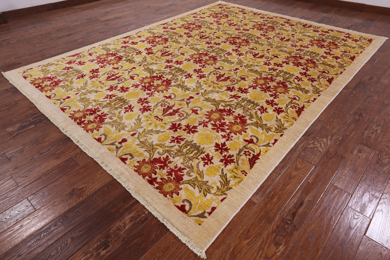 William Morris Hand Knotted Area Rug 8′ 10″ X 12′ 0″- Q1858