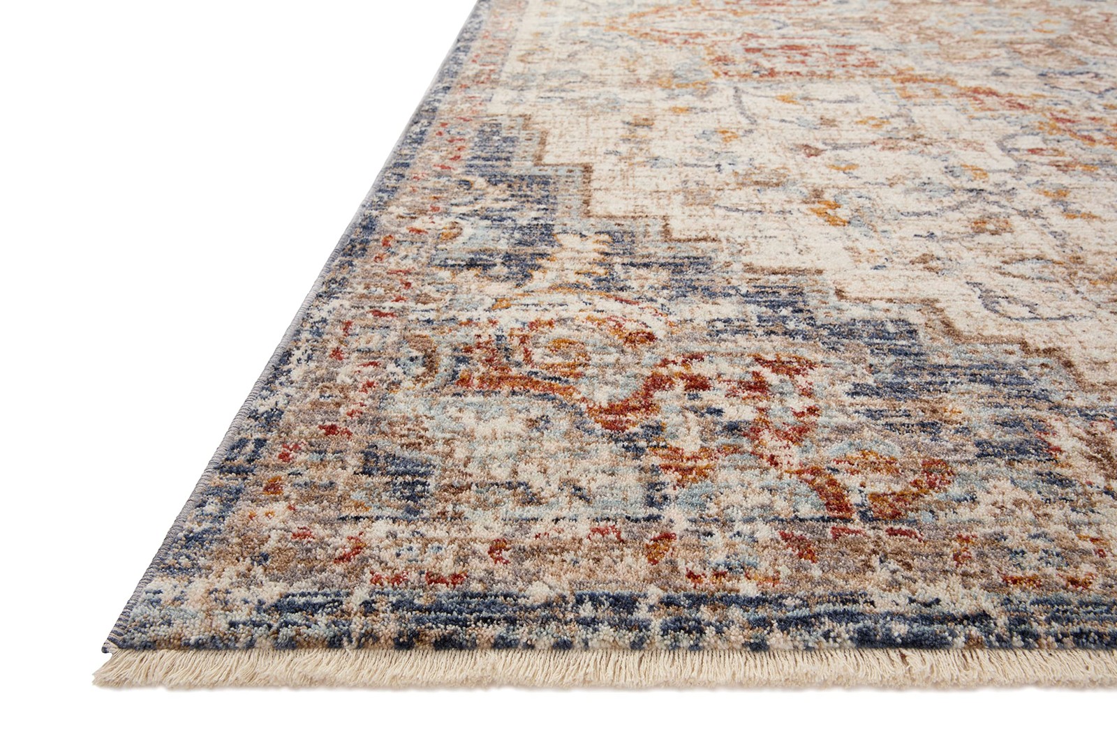 Loloi Sorrento Collection Sor-05 Ivory/Fiesta 3-11 X 5-7 Accent Rug