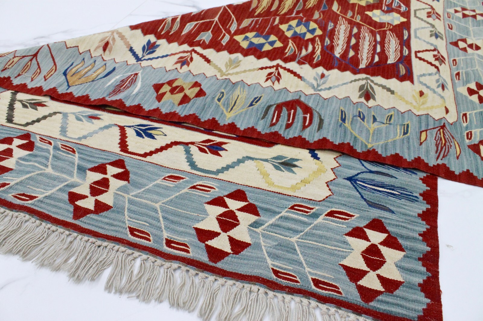 Authentic Hand-woven Turkish Wool Rug 4×6 ft | Double-sided Carpet | Organic Dye