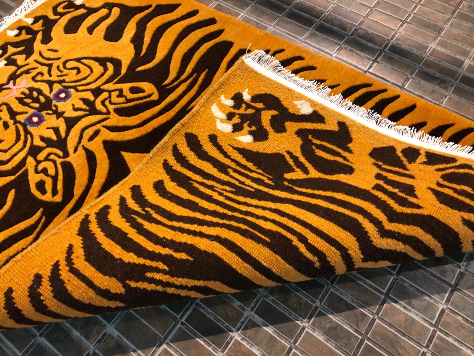 Hand knotted Tibetan Tiger rug