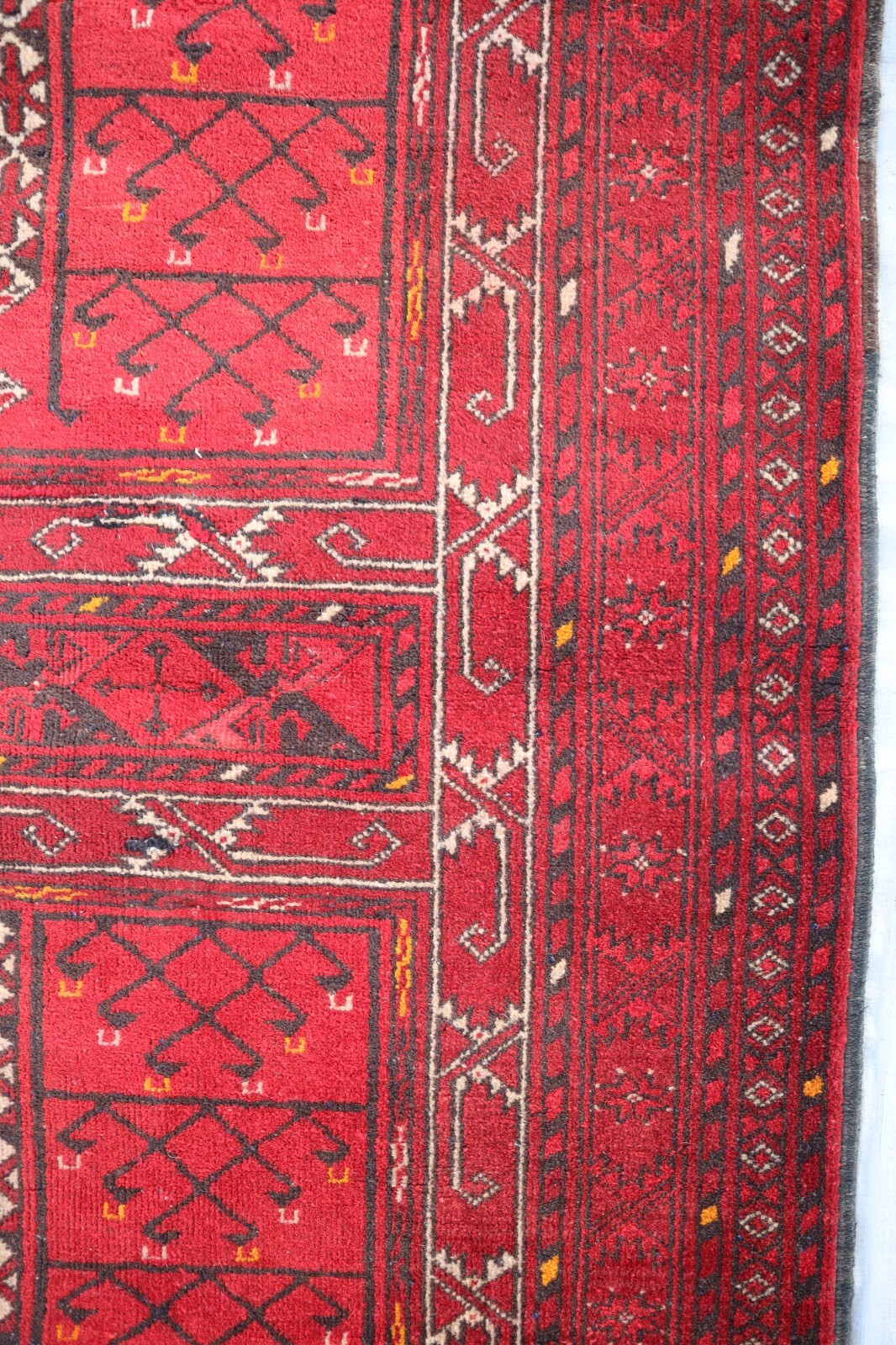 Afghan Parda Design Rug 4×6 Hand Knotted Turkmen Oriental Rug- Living Room Rug