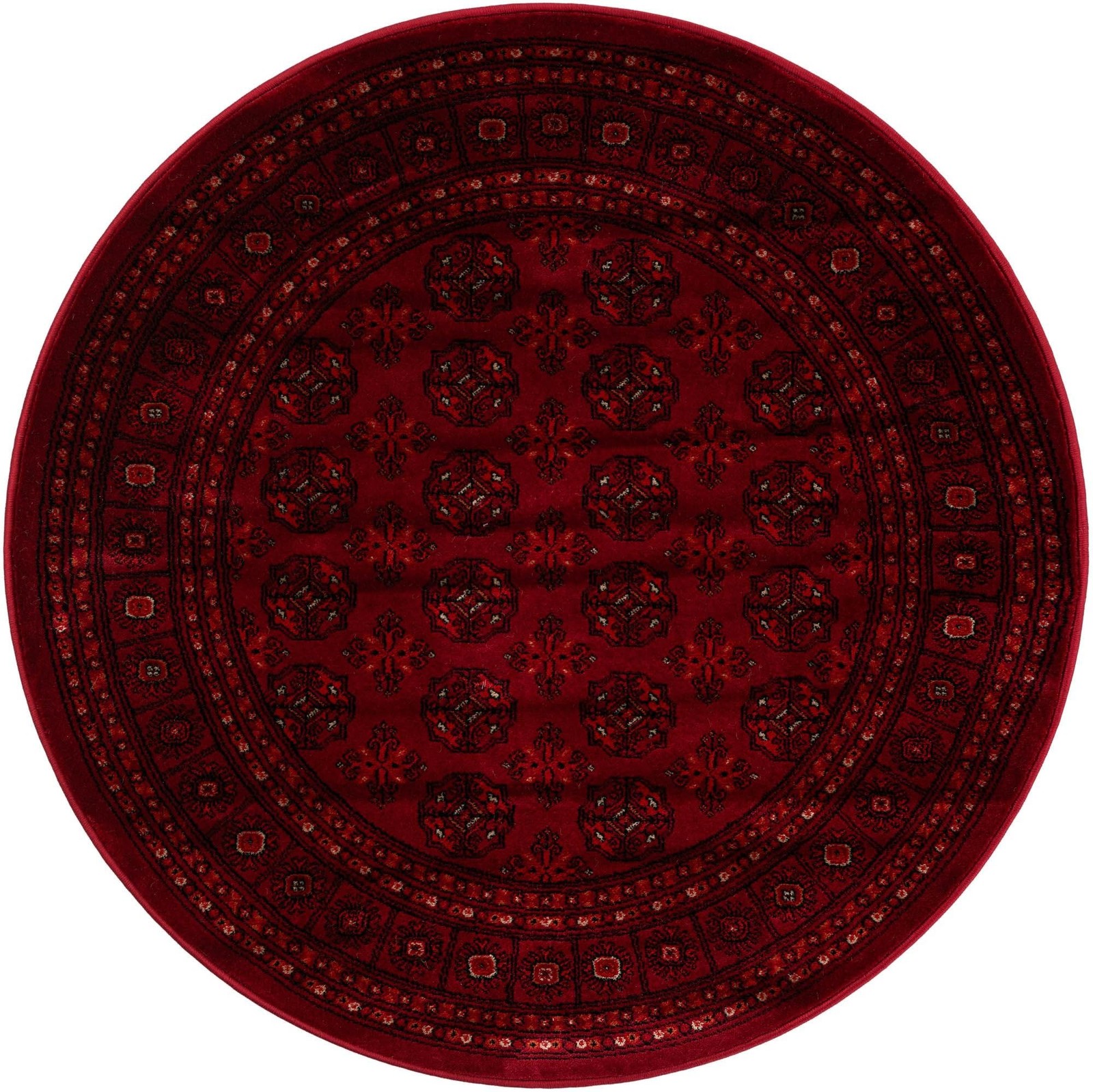 Unique Loom Tekke Collection Area Rug – 4 1 Round Red/Terracotta