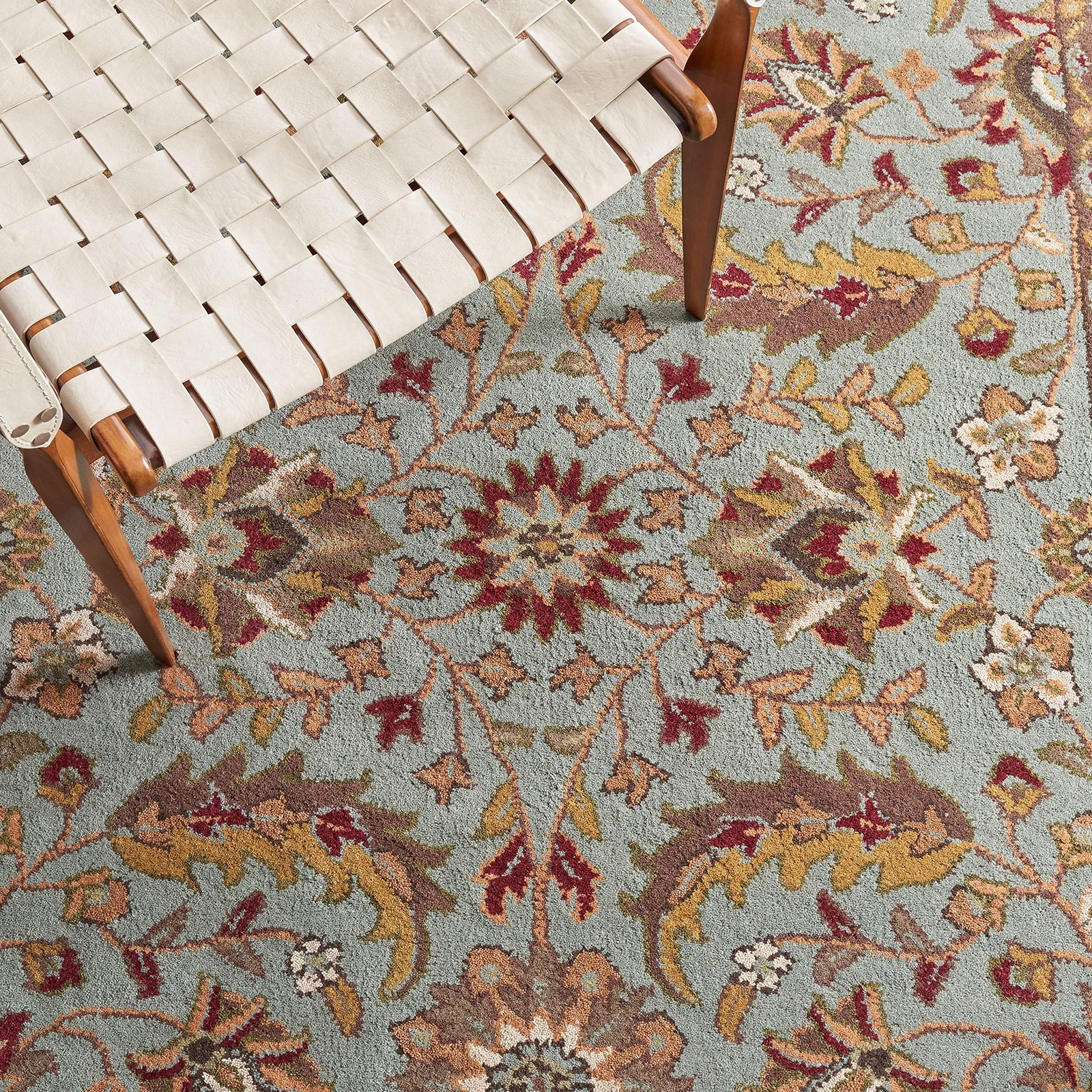 Heritage Collection Accent Rug – 2′ x 3′, Blue & Brown, Handmade Traditional …