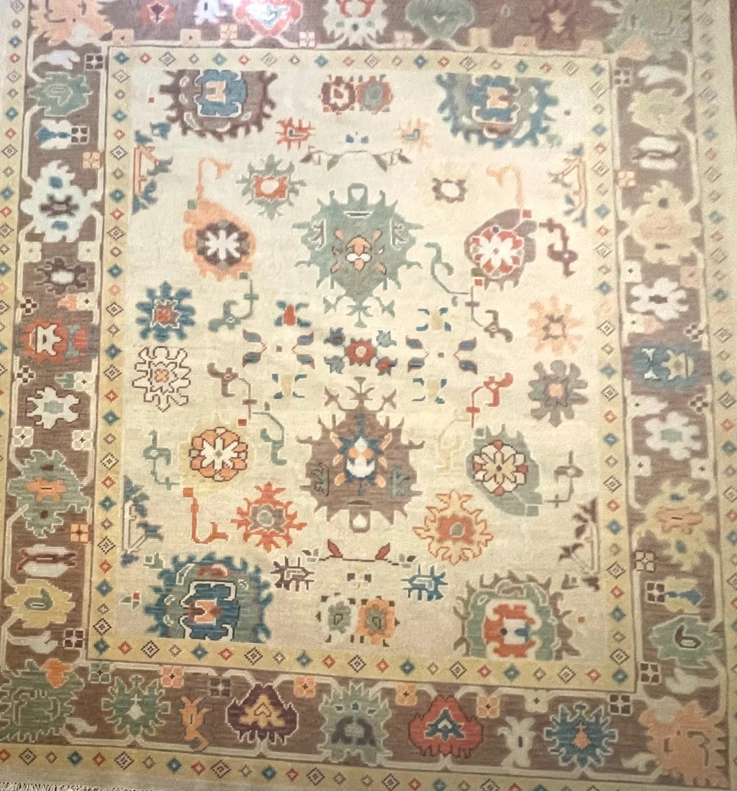 Vintage Style Turkish Oushak Hand Knotted Wool Area Rug 8×11 9×12 10×14 12×15 ft