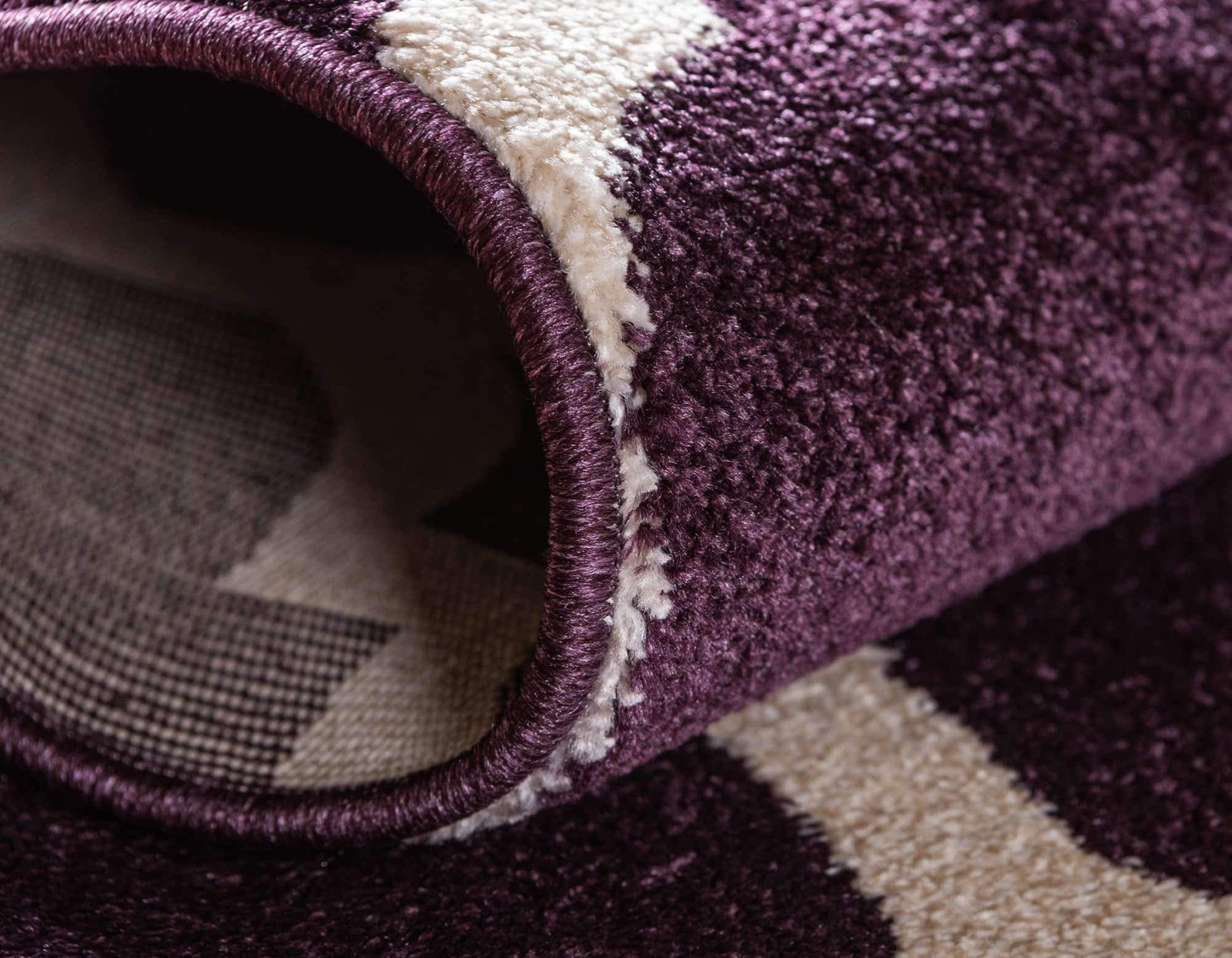 Unique Loom Trellis Collection Area Rug – 3 3 X 5 3 Rectangle Purple/Ivory