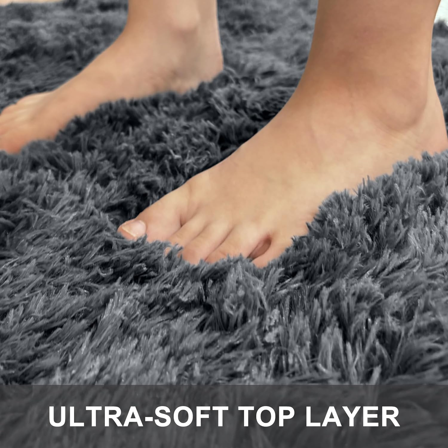 2X3 Machine Washable Small Bedside Rug, Soft Fluffy Shaggy Entryway Throw Rugs f