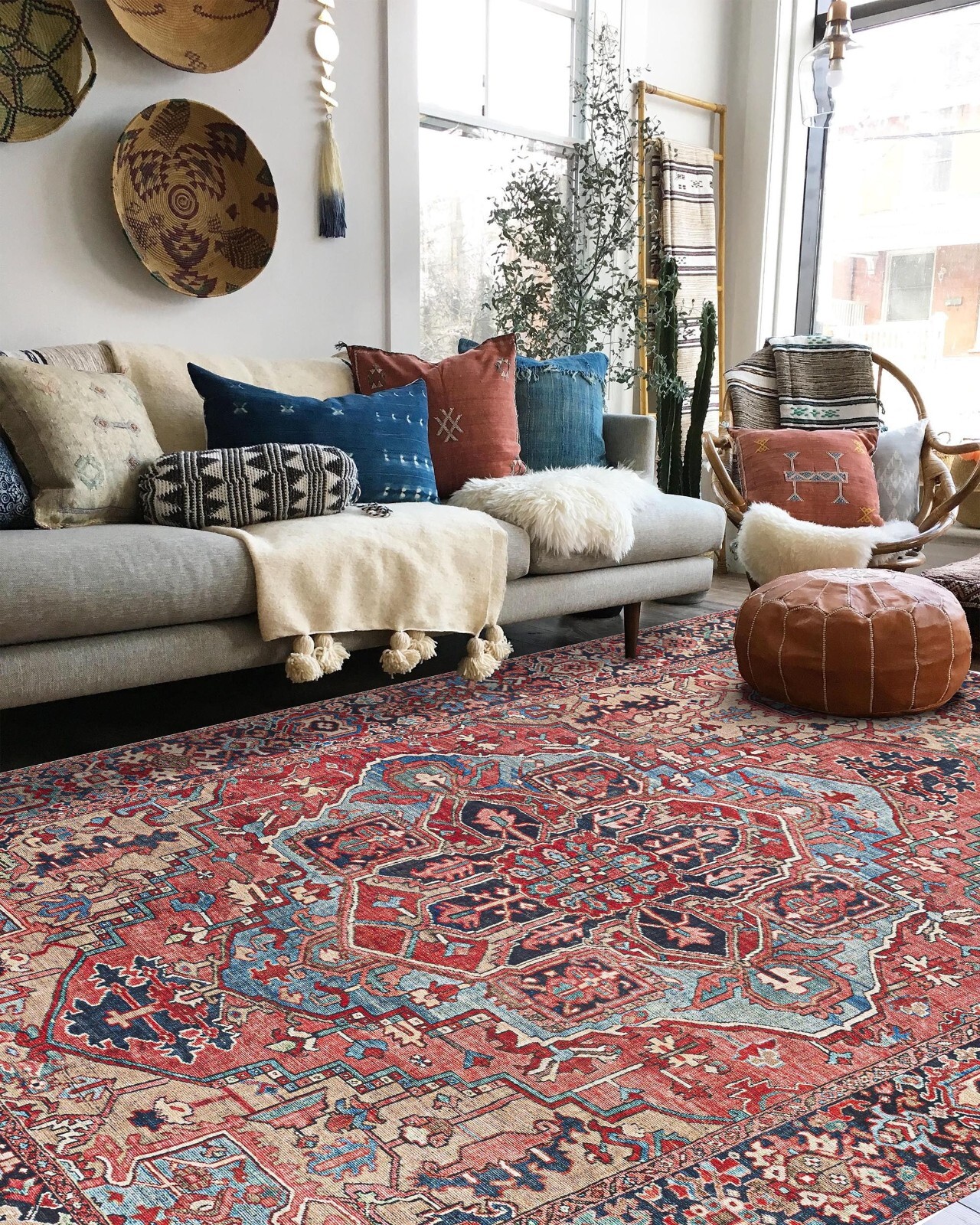Traditional Vintage-Inspired Brand New Area Rug – Bohemian Style Washable Carpet