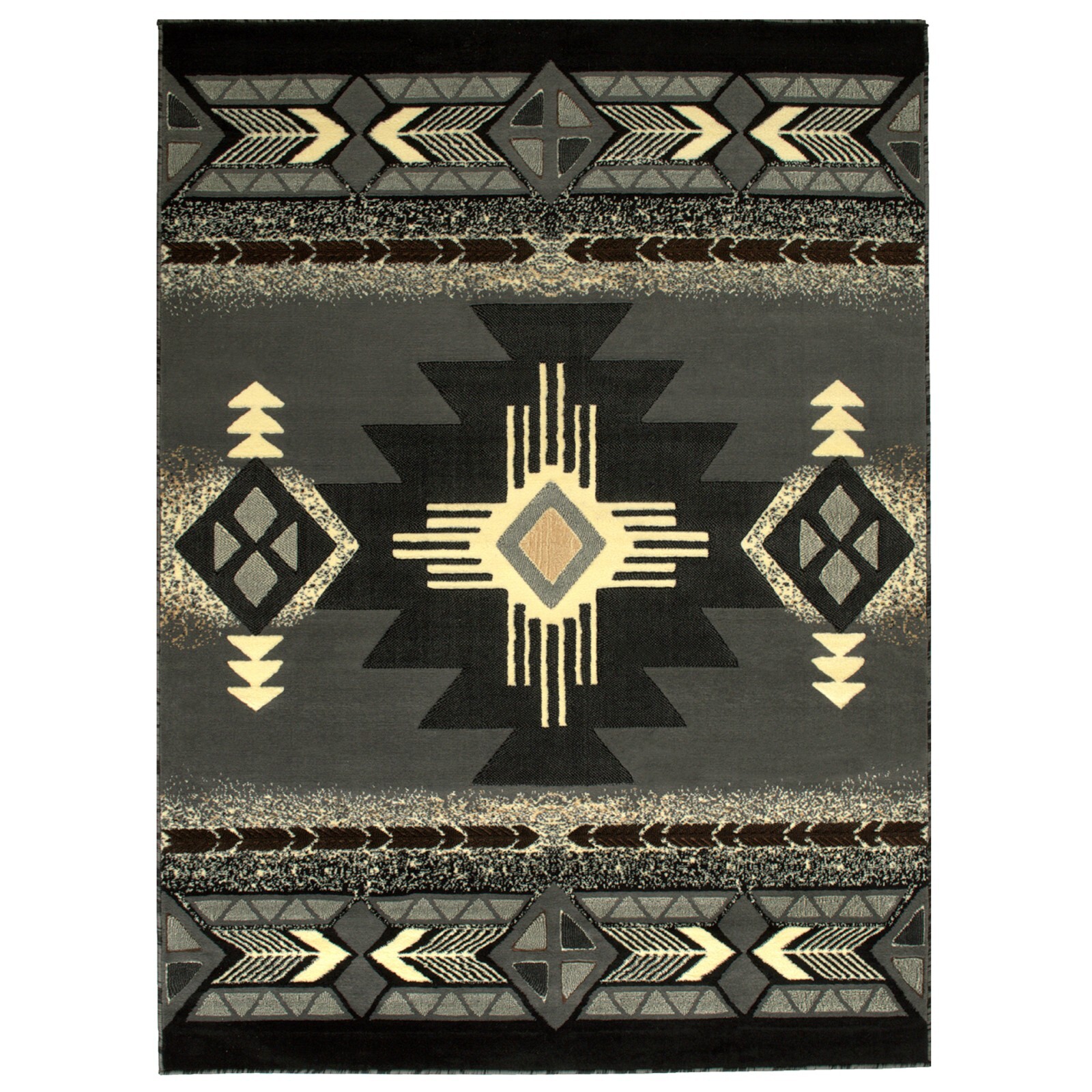 YHSF South West Native American Area Rug Easy Clean – 5 Feet x 7 Feet