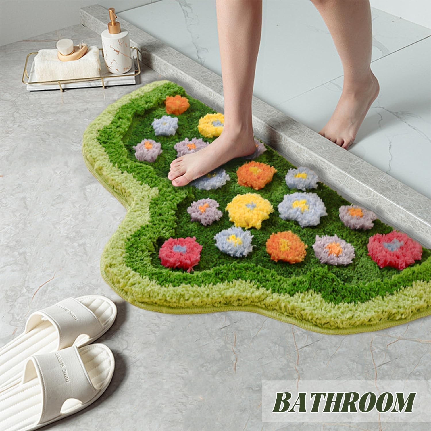 Cute Garden Flower Moss Rug for Bedroom Lovely Green Moss Carpet Living Room …