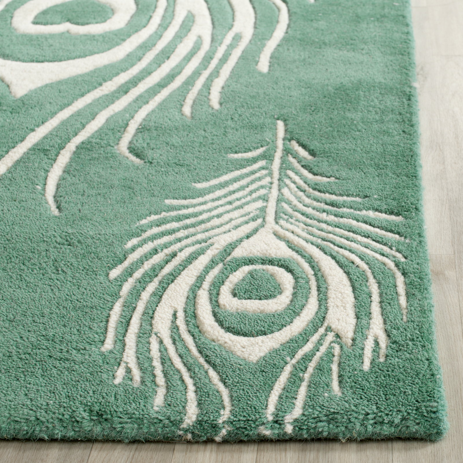 Teal / Ivory Safavieh Soho Wool Area Rug SOH704T