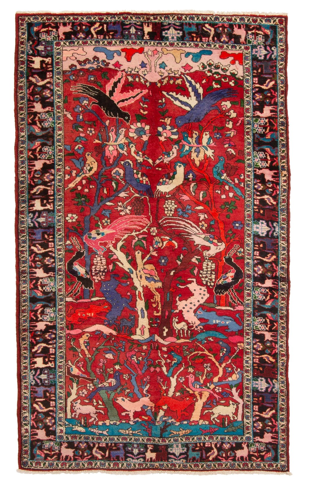 Vintage Traditional Hand-Knotted Area Rug 4’6″ x 7’7″ Oriental Wool Carpet