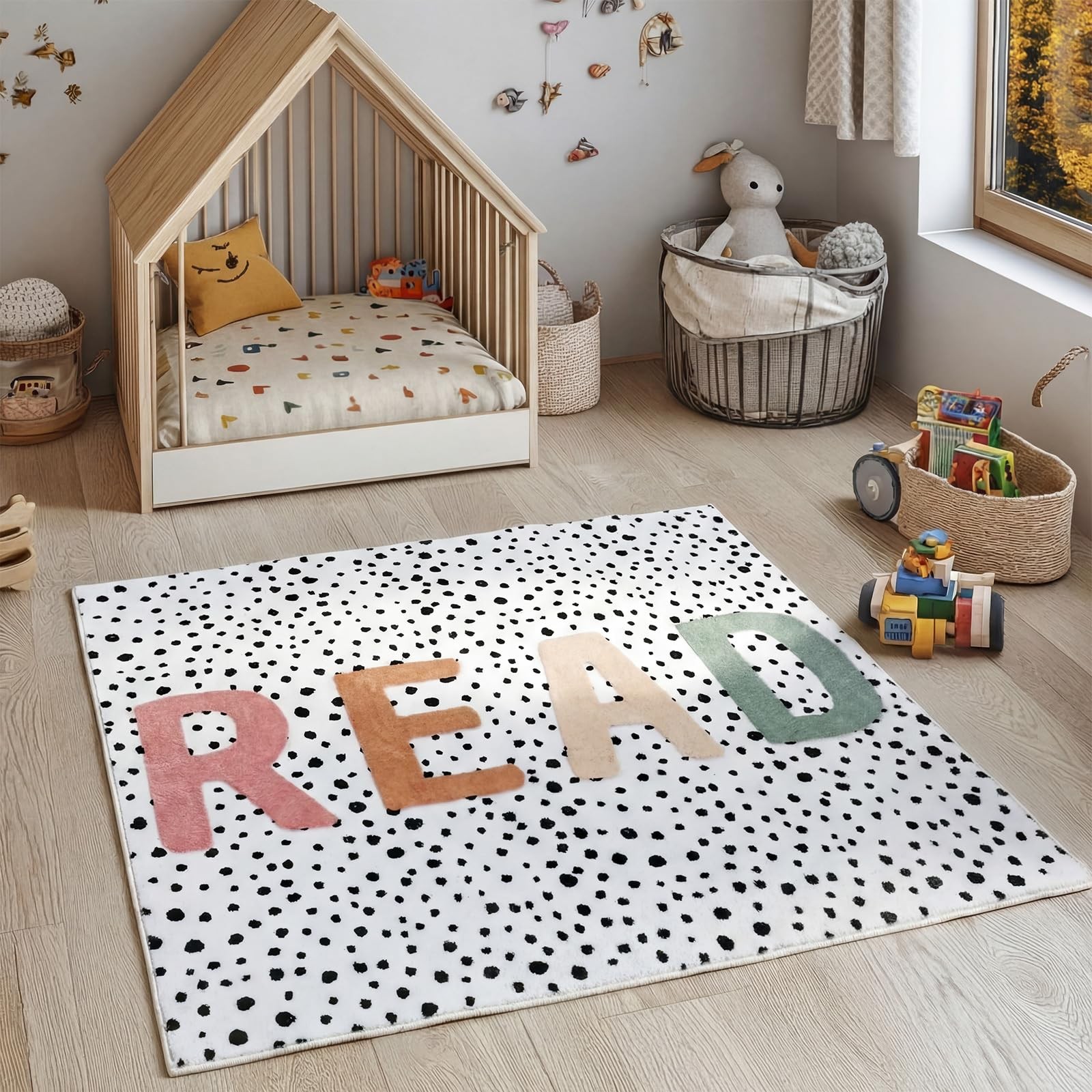 Dunzy Boho Classroom Read Rug 47×39 Inch Reading Corner Rug Back to School De…