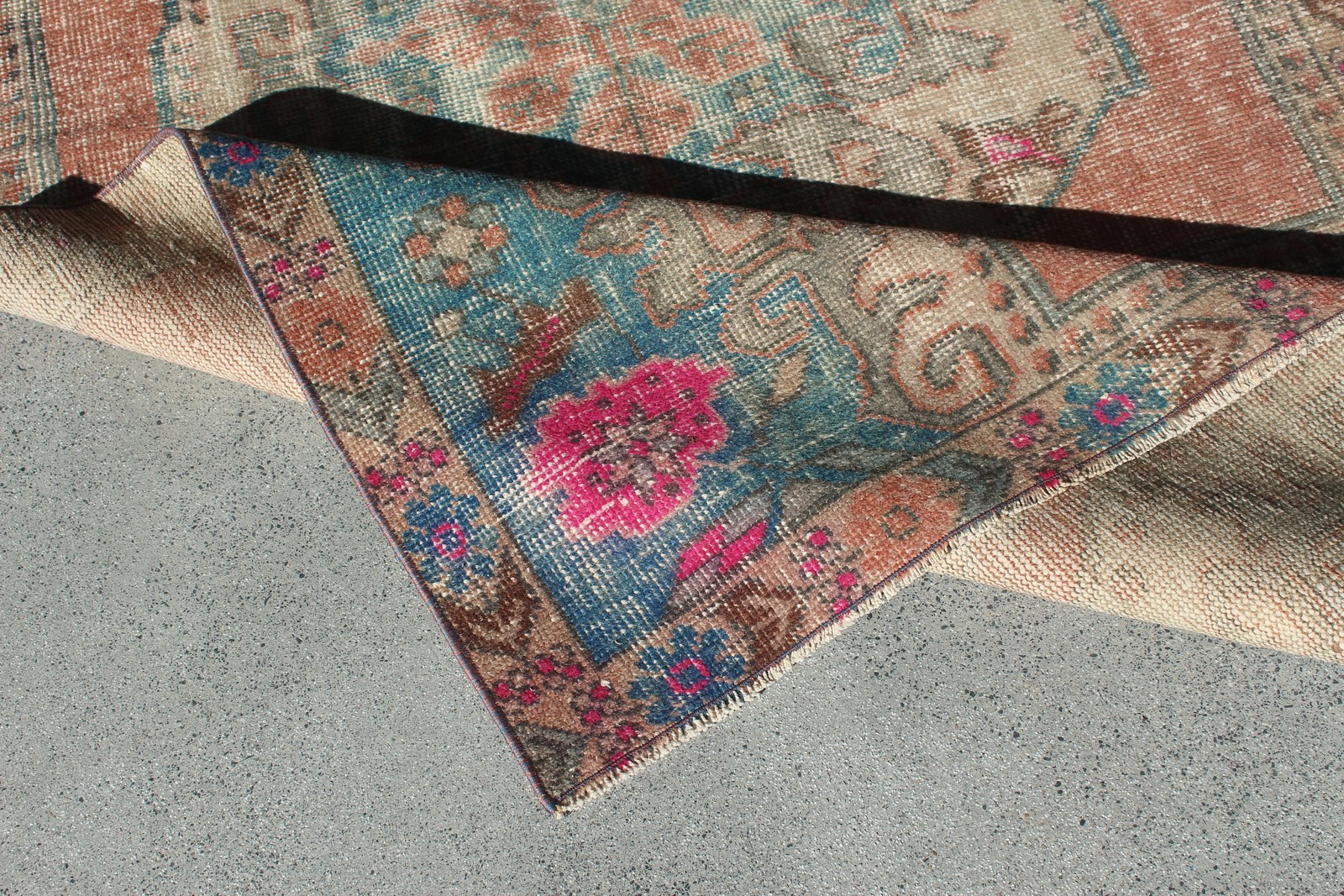 4,1×7,3 ft Turkish Vintage Rug, Area Rug, Brown Wool Rug