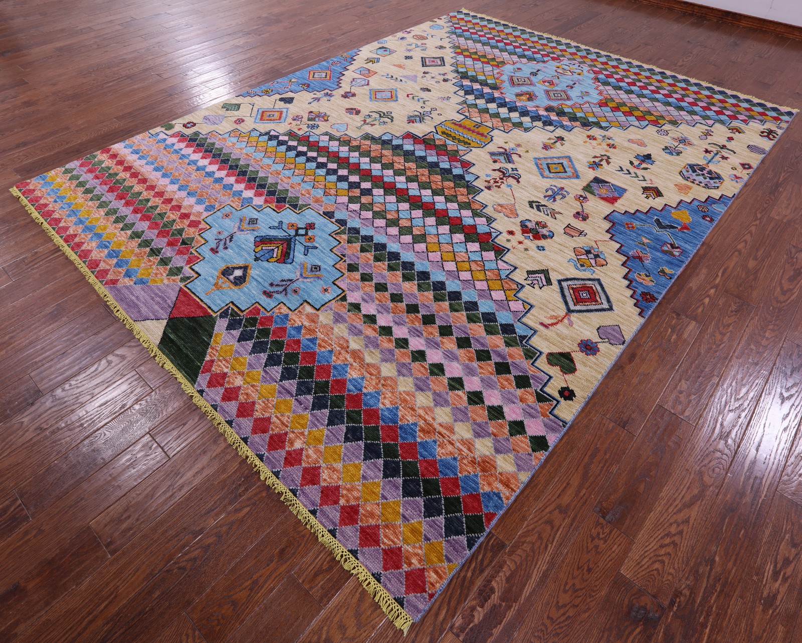 8′ 10″ X 11′ 11″ Moroccan Handmade Wool Rug – Q22383
