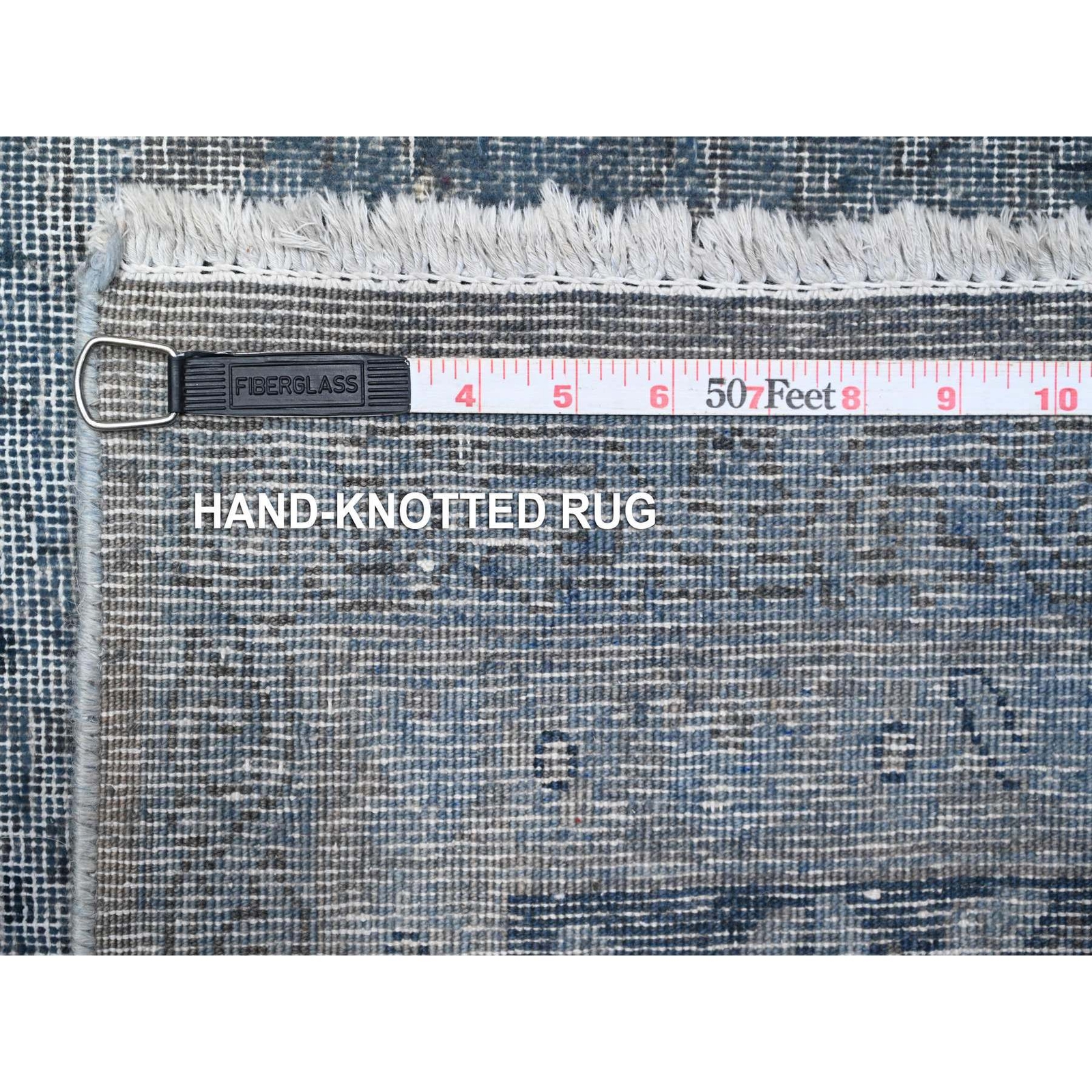 9’8″x13’3″ Jet Gray Vintage Zoroastrian Karman Hand Knotted Oriental Rug R89543