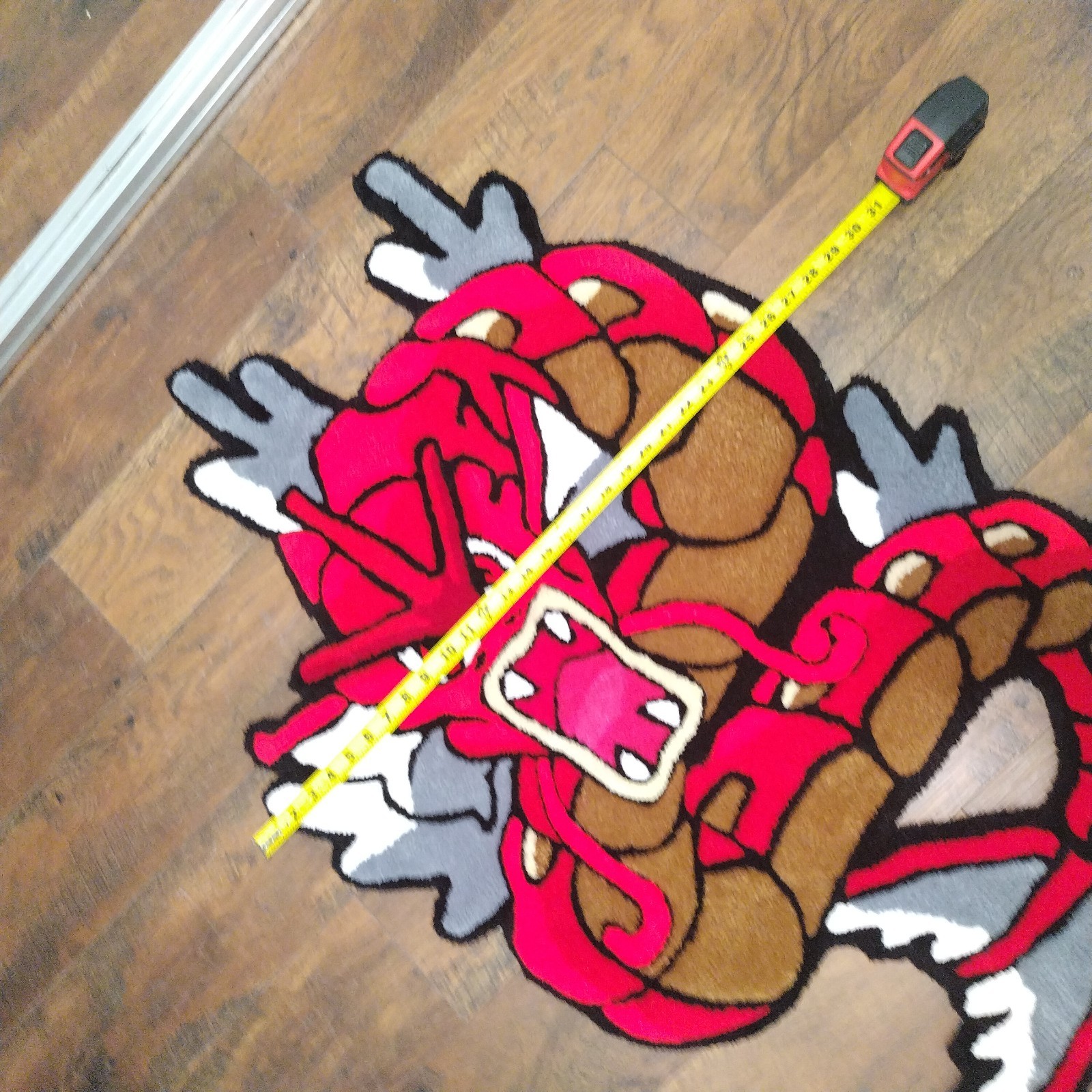 Handmade Custom Rug Gyarados Pokemon Shiny Red Anime Cartoon Dragon Water