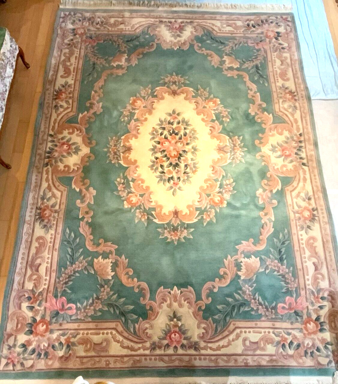 CHINESE HAND KNOTTED 100% CAMEL WOOL 90 LINE THICK ORIENTAL RUG 8’x11.6′