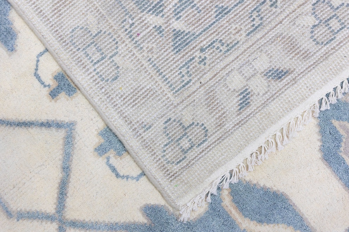 Hand-Knotted Floral Palatial Oushak Rug Oversized Oriental Decor Carpet 12X18 ft