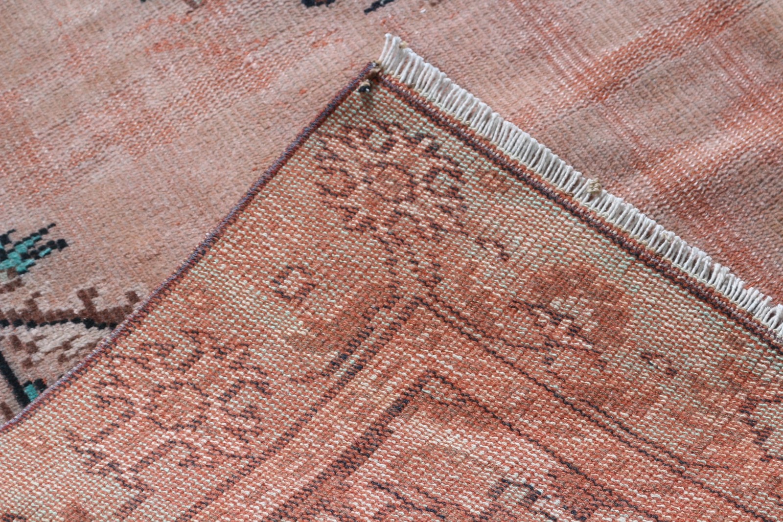 5,3×8,4 ft Large Vintage Rug, Orange Oriental Turkish Rug