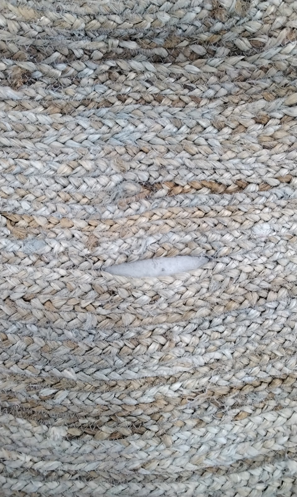 GREY 6′-6″ X 6′-6″ Round Pulled Threads Rug, Reduced Price 1172715905 NF364C-7R