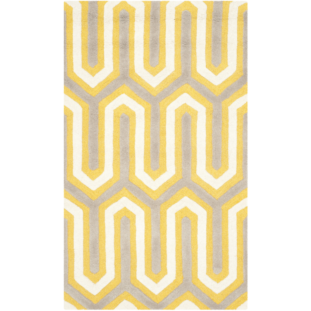 SAFAVIEH Cambridge CAM351Q Handmade Gold / Grey Rug