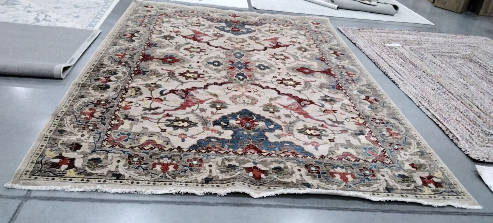 IVORY / TAUPE 9′ X 12′-6″ Back Stain Rug, Reduced Price 1172751816 KSN307A-9