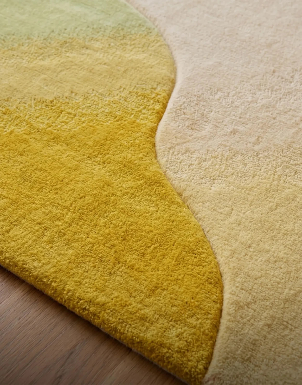 Hand Tufted Wool Modern Green & Yellow Area Contemporary Soft Carpet