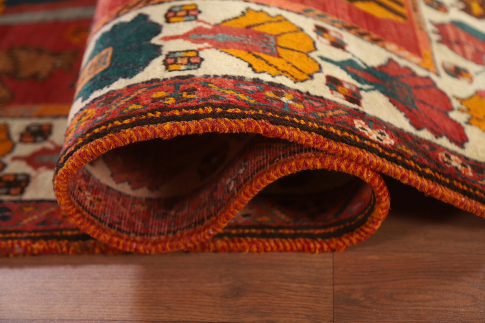 Vintage Tribal Pictorial Kasshkoli Area Rug 6×8 Wool Hand-made Traditional Ru