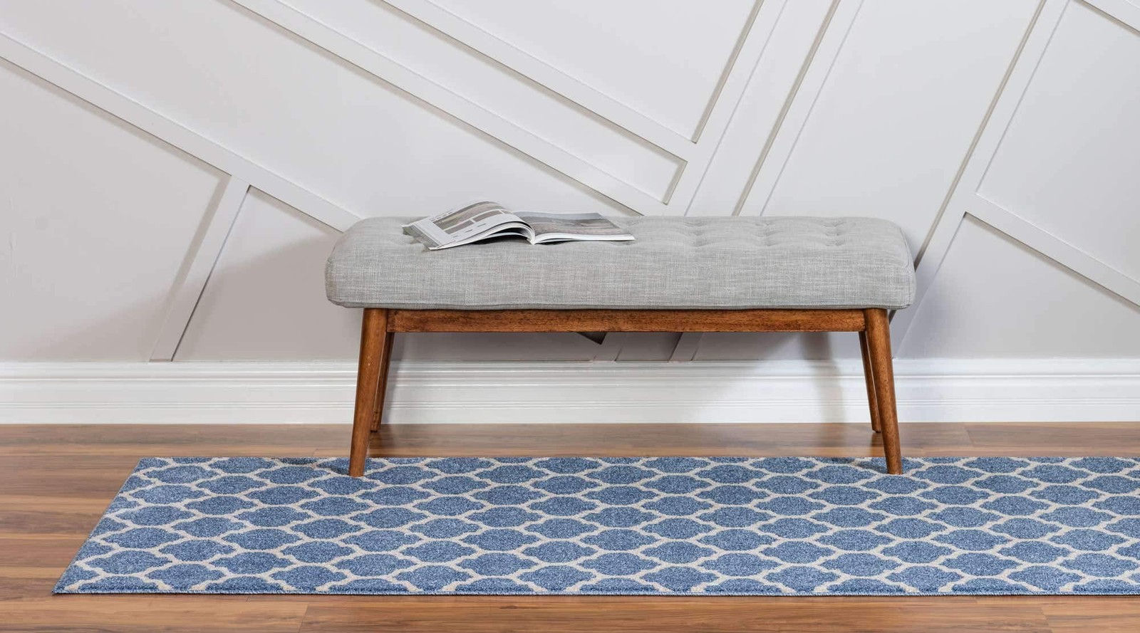 Unique Loom Trellis Collection Area Rug – Philadelphia 2 X 6 1 Runner Light