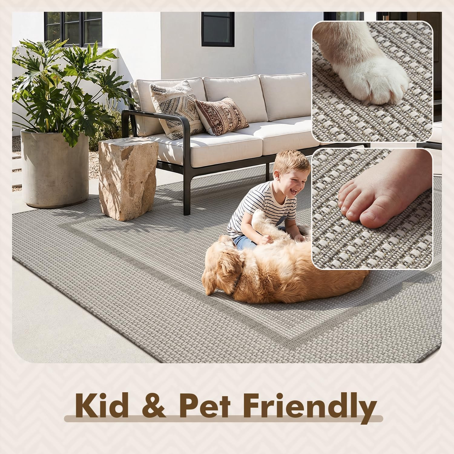 -3X5 Outdoor Rug Porch Entryway Rug-Polypropylene Indoor Outdoor Rugs for Entryw