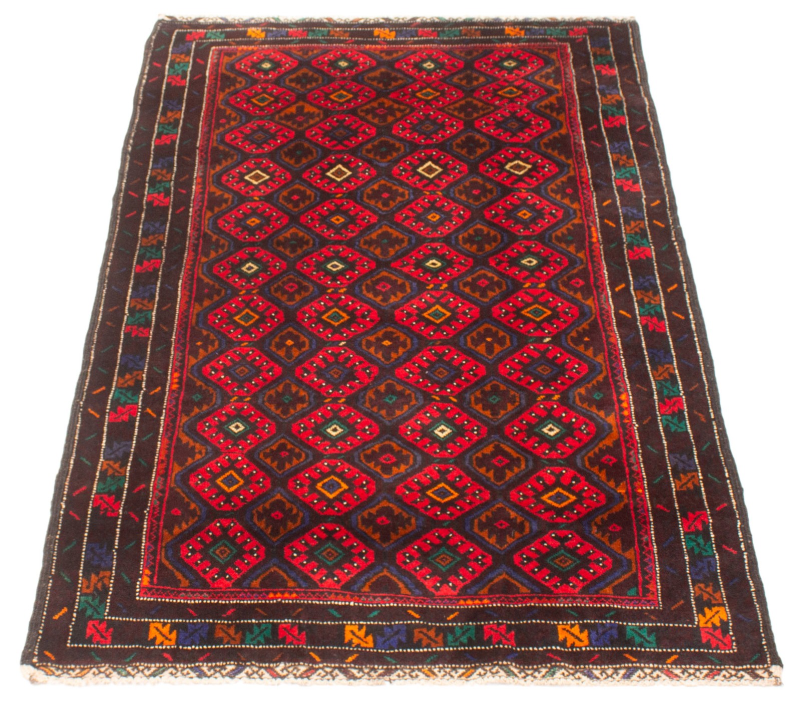 Vintage Hand-Knotted Area Rug 3’5″ x 6’3″ Traditional Wool Carpet