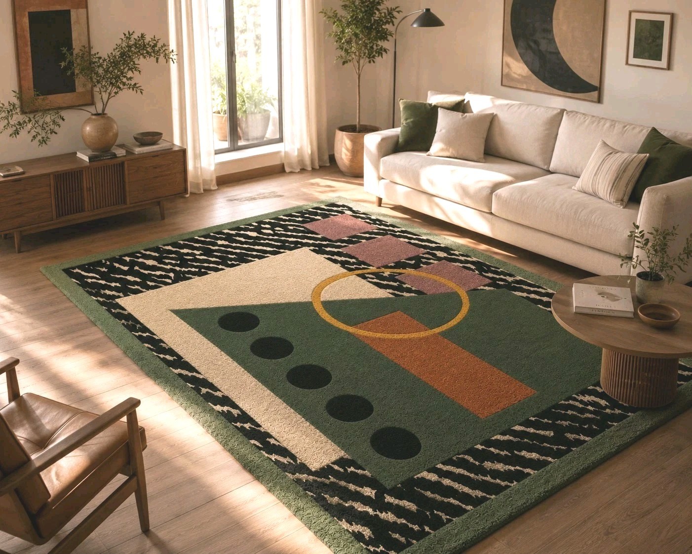 Luxury Hand Tufted Abstract Rug | Nz Wool | Soft Cut Pile | Modern Living Room
