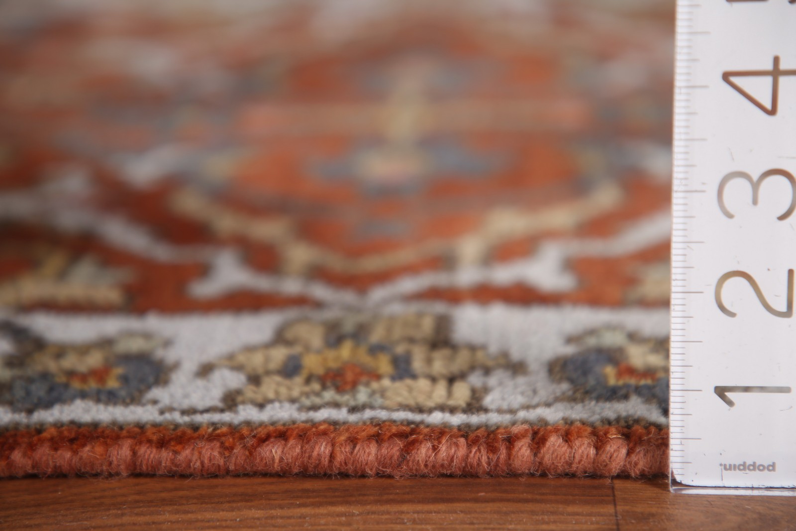 Orange Indian Accent Rug 3×6 Traditional Boho Style Hand-knotted Wool for Foyer