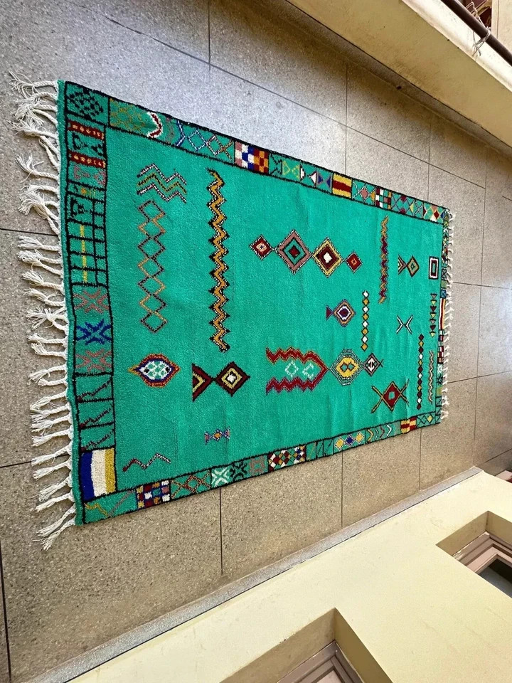 its trending Hand knotted, Beni Ourain rug, Soft wool Moroccan rug living room