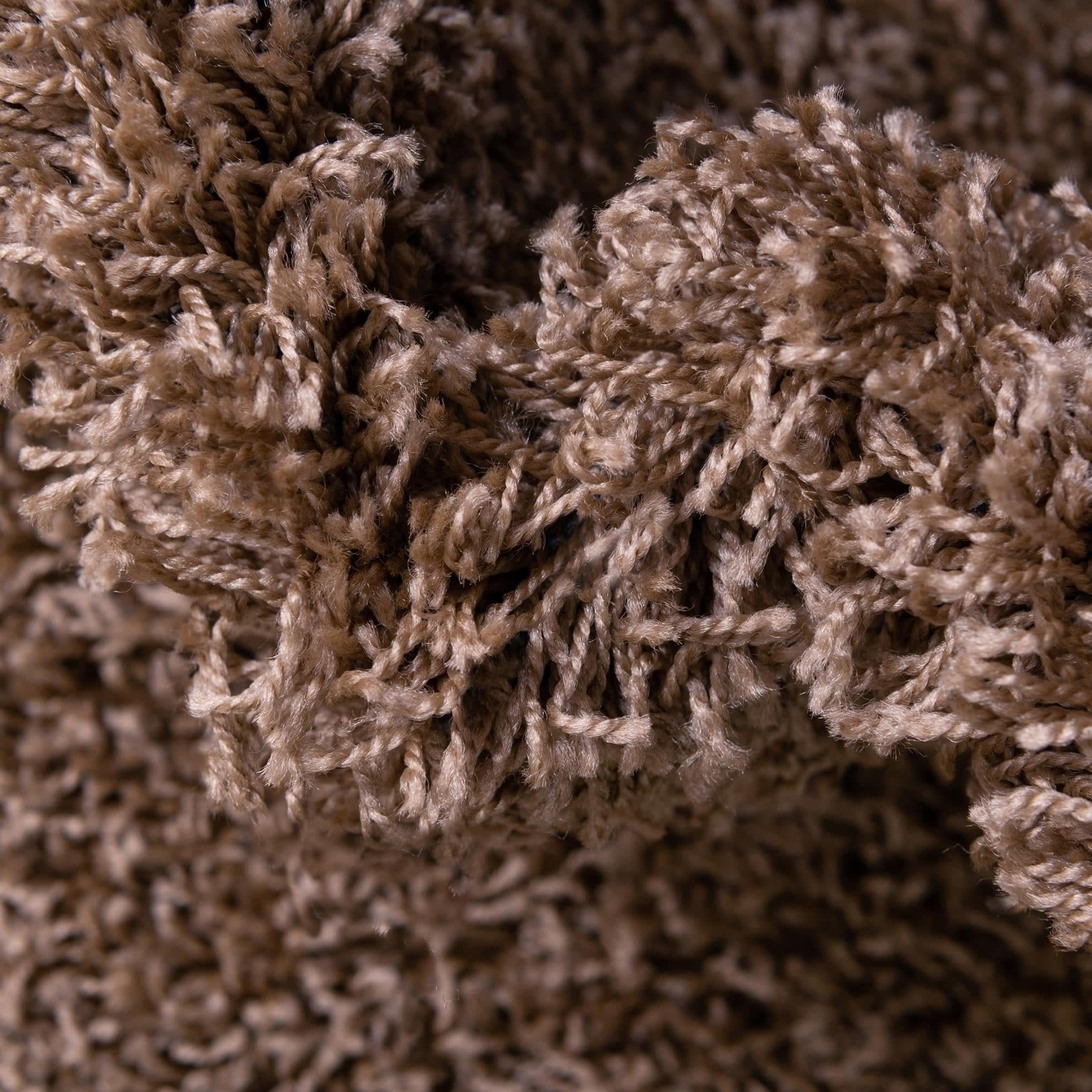 Unique Loom Solid Shag Collection Area Rug (2′ 7″ x 10′ Runner, Sandy Brown)