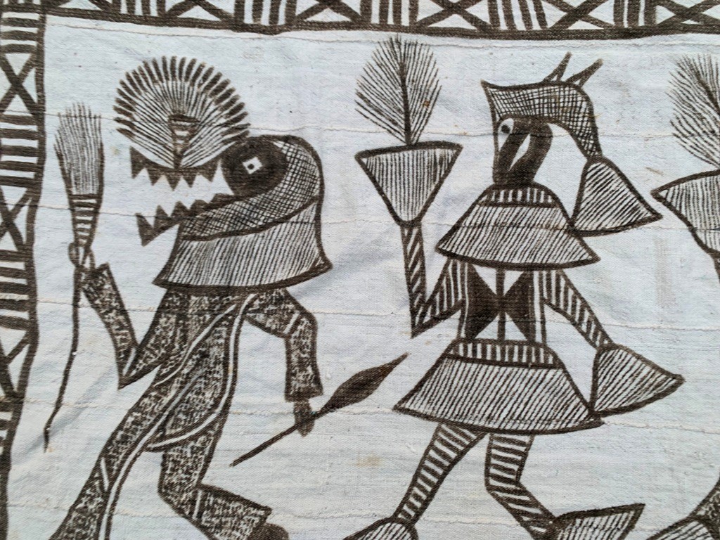 Mud Cloth Handmade Tapestry,Large Tapestry,Batik African Painting Tapesty,4x5ft