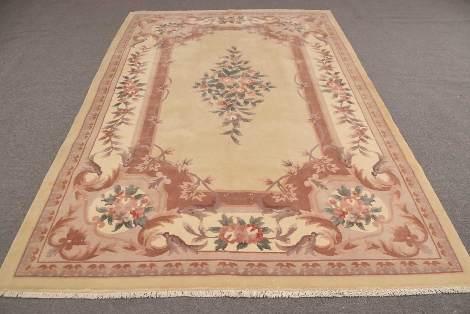 Vintage Rug Rug 6,46×9,7 ft (197×295 cm), Brown Oriental Turkish Rug