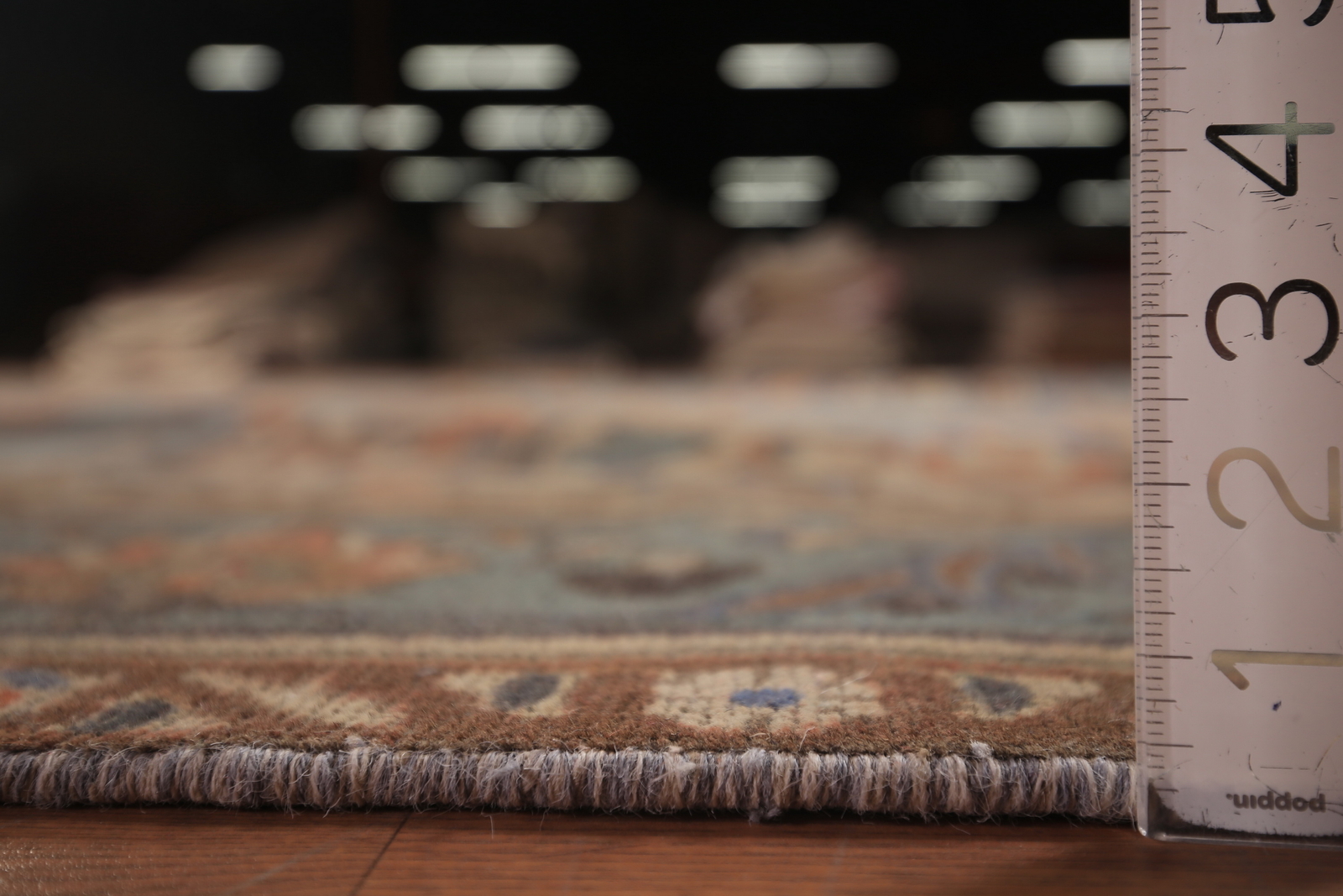 Vintage Blue Handmade Traditional Distressed Living Room Rug 10×13 ft.