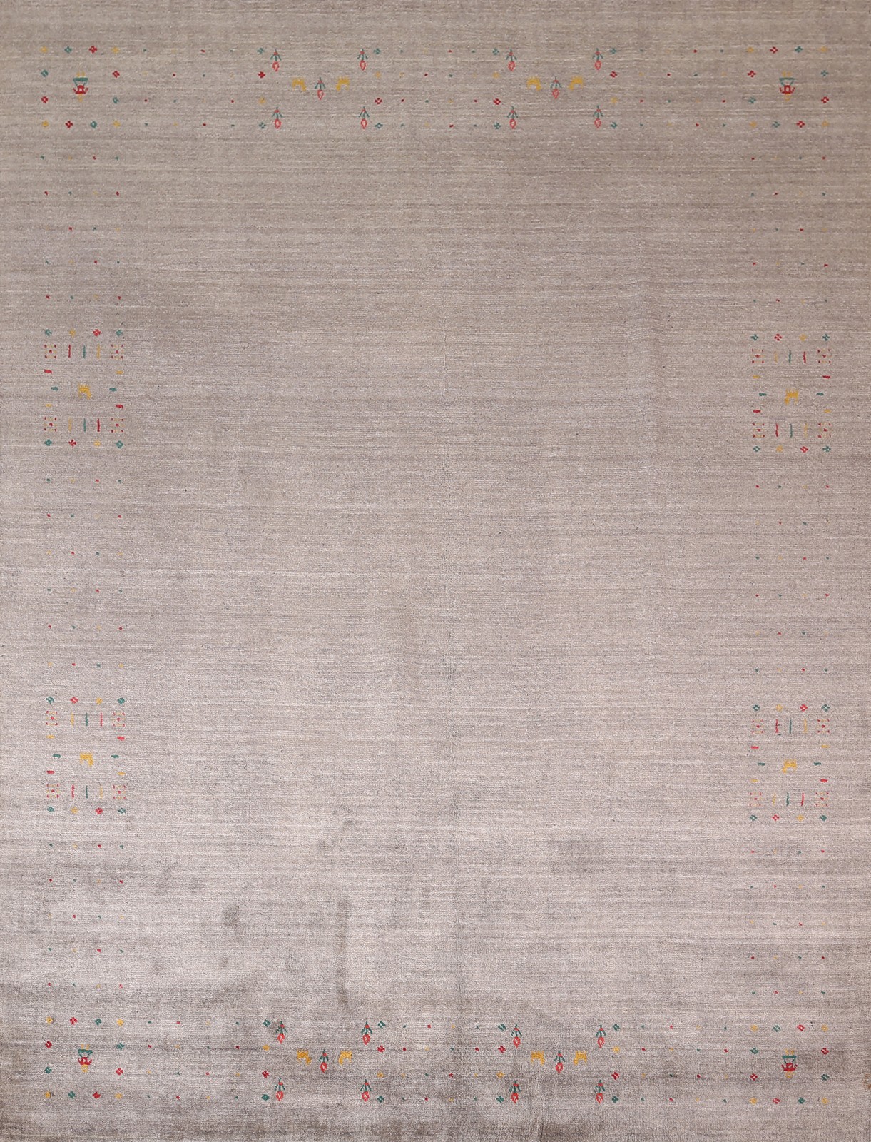 Earth-Tone Color Area Rug 8×10 Handmade Wool Tribal Style Carpet for Living Room
