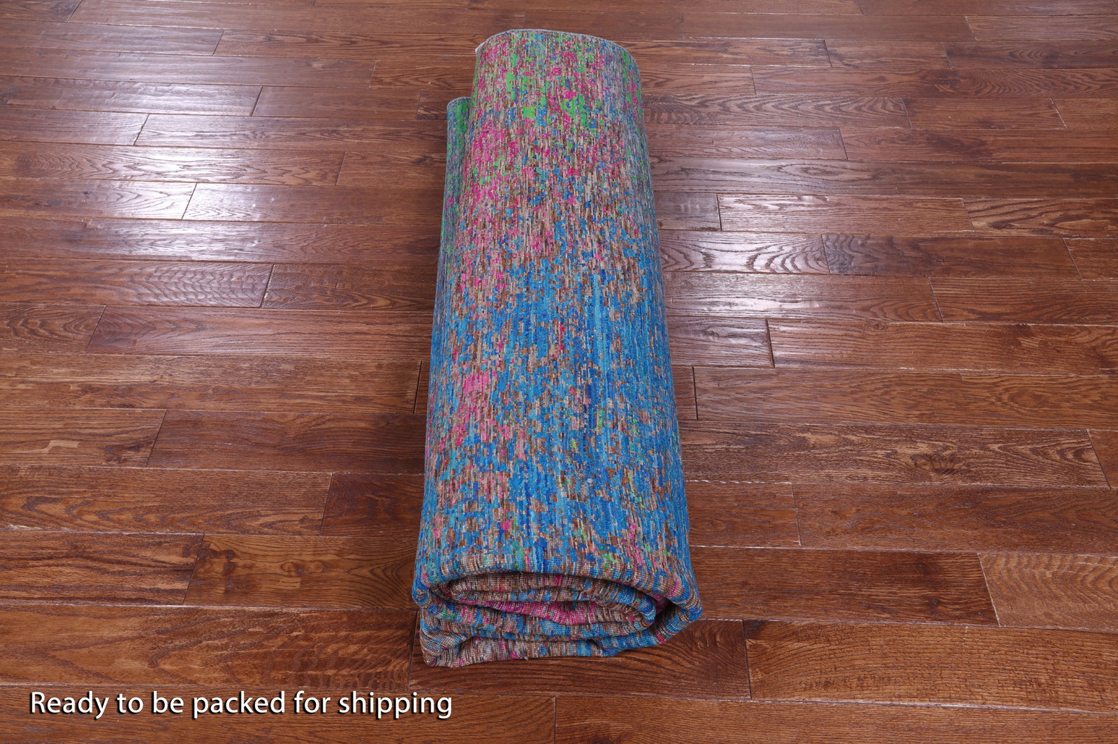 8′ 10″ X 11′ 11″ Hand Knotted Abstract Wool & Silk Rug – Q13485