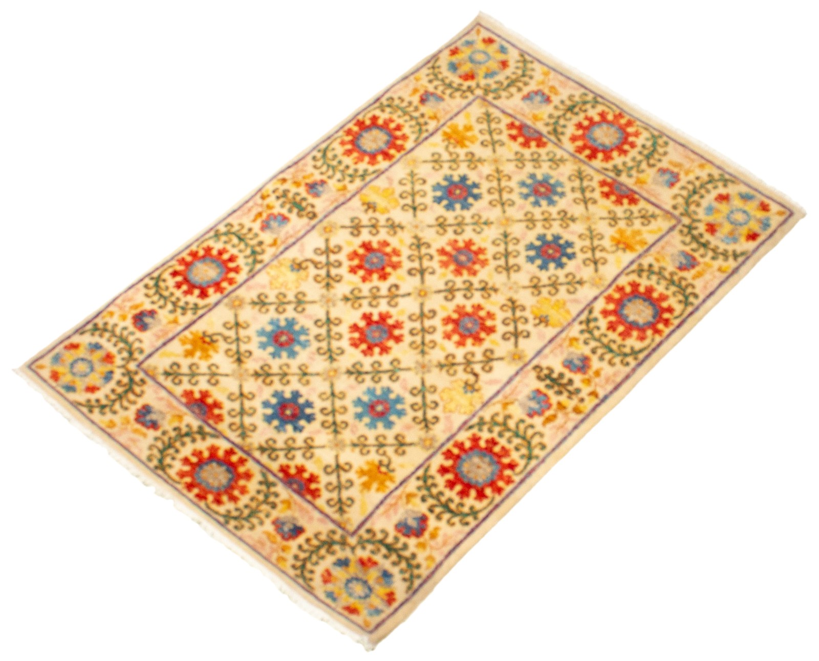 Traditional Hand-knotted Carpet 3’2″ x 4’6″ Wool Oriental Area Rug