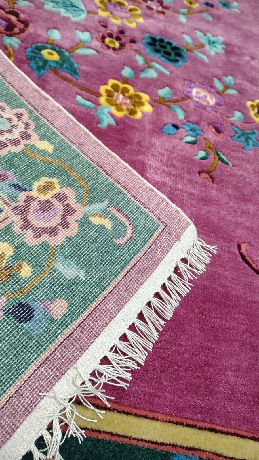 NEW ART DECO CHINESE WALTER NICHOLS RUG 4X6 ROOM SIZE.