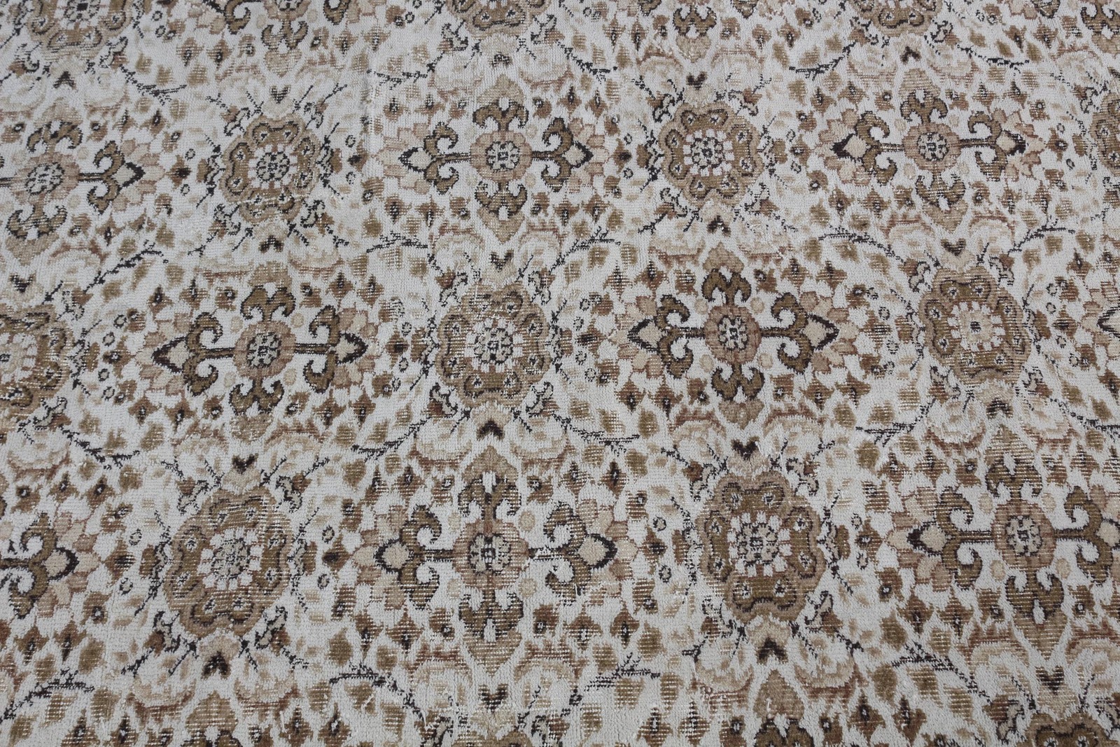 Turkish Rug, 4,2×8 ft Area Rug, Brown Moroccan Wool Vintage Rug