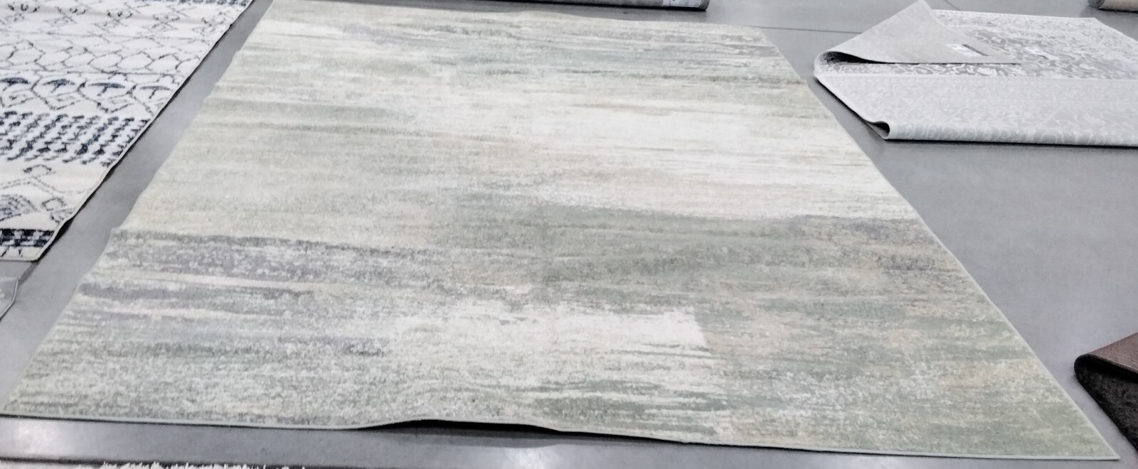 IVORY / SAGE 9′ X 12′ Broken Thread Rug, Reduced Price 1172744662 ADR112W-9